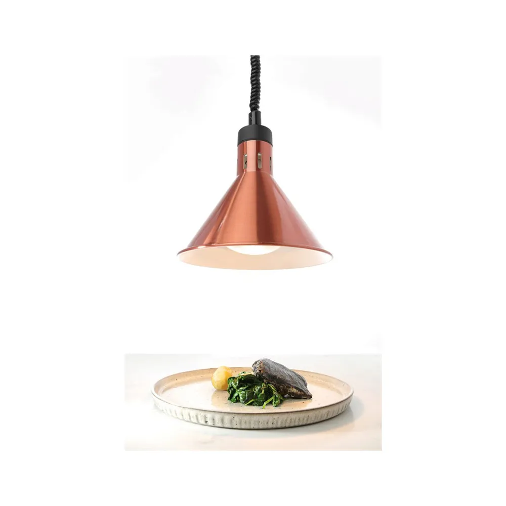 Lampa caldura conica, cupru, 250W, cablu reglabil 70-150 cm [2]