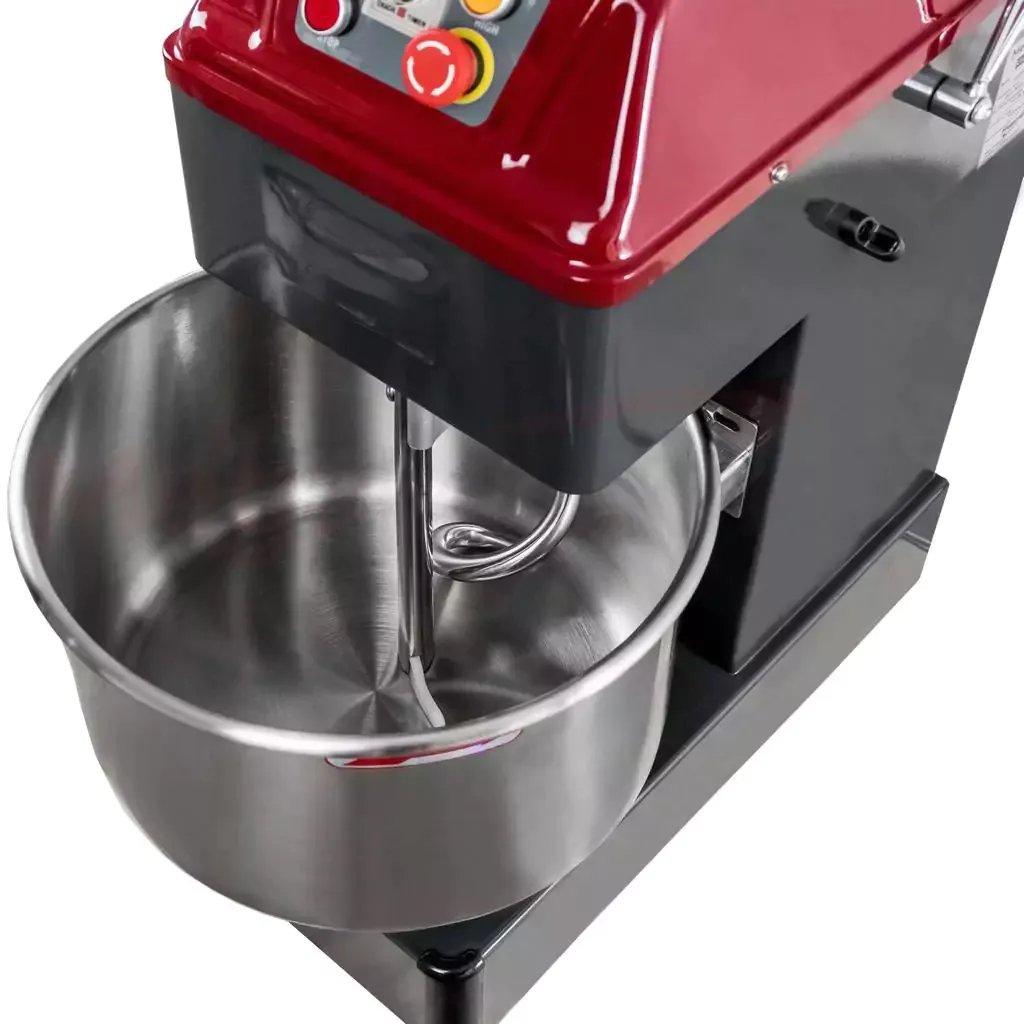 Malaxor aluat profesional, 40 litri, gri/rosu [4]