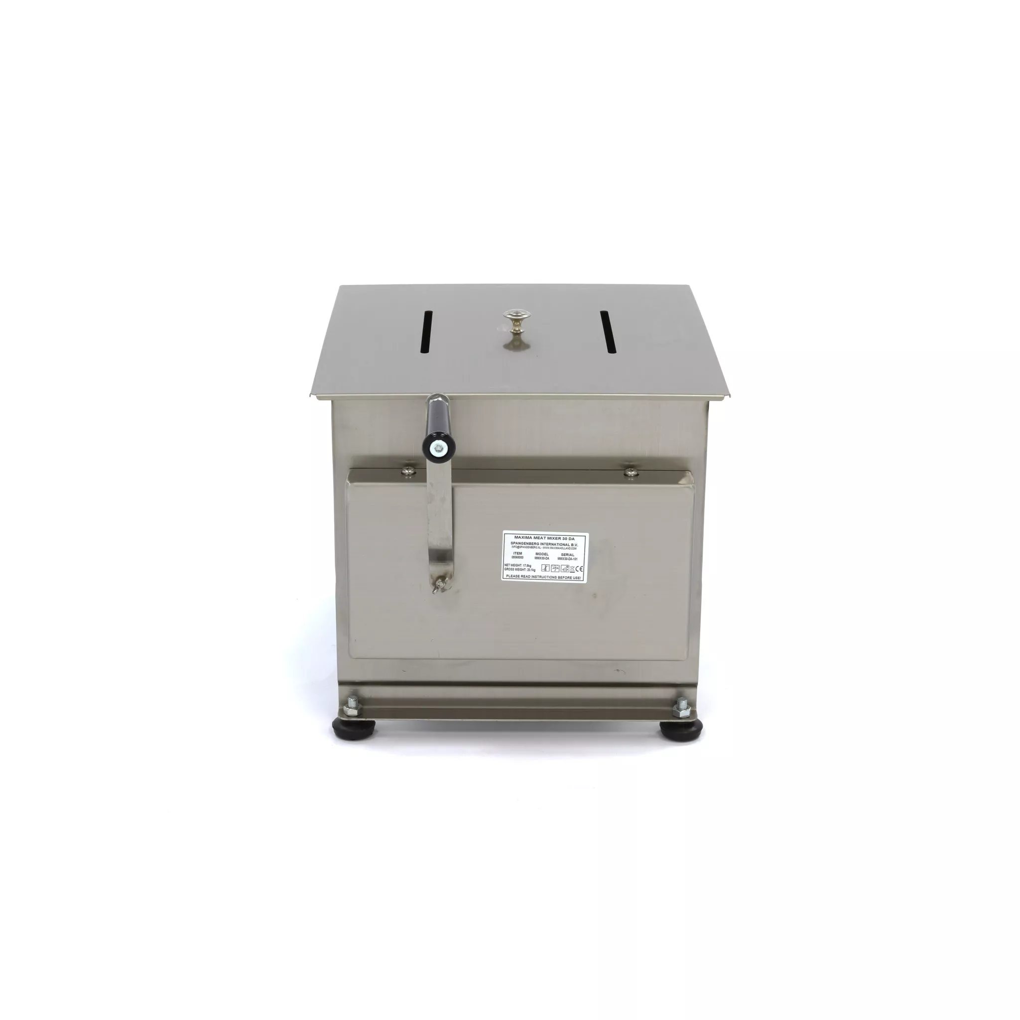 Malaxor carne manual 50 litri, otel inoxidabil 2 axe [2]