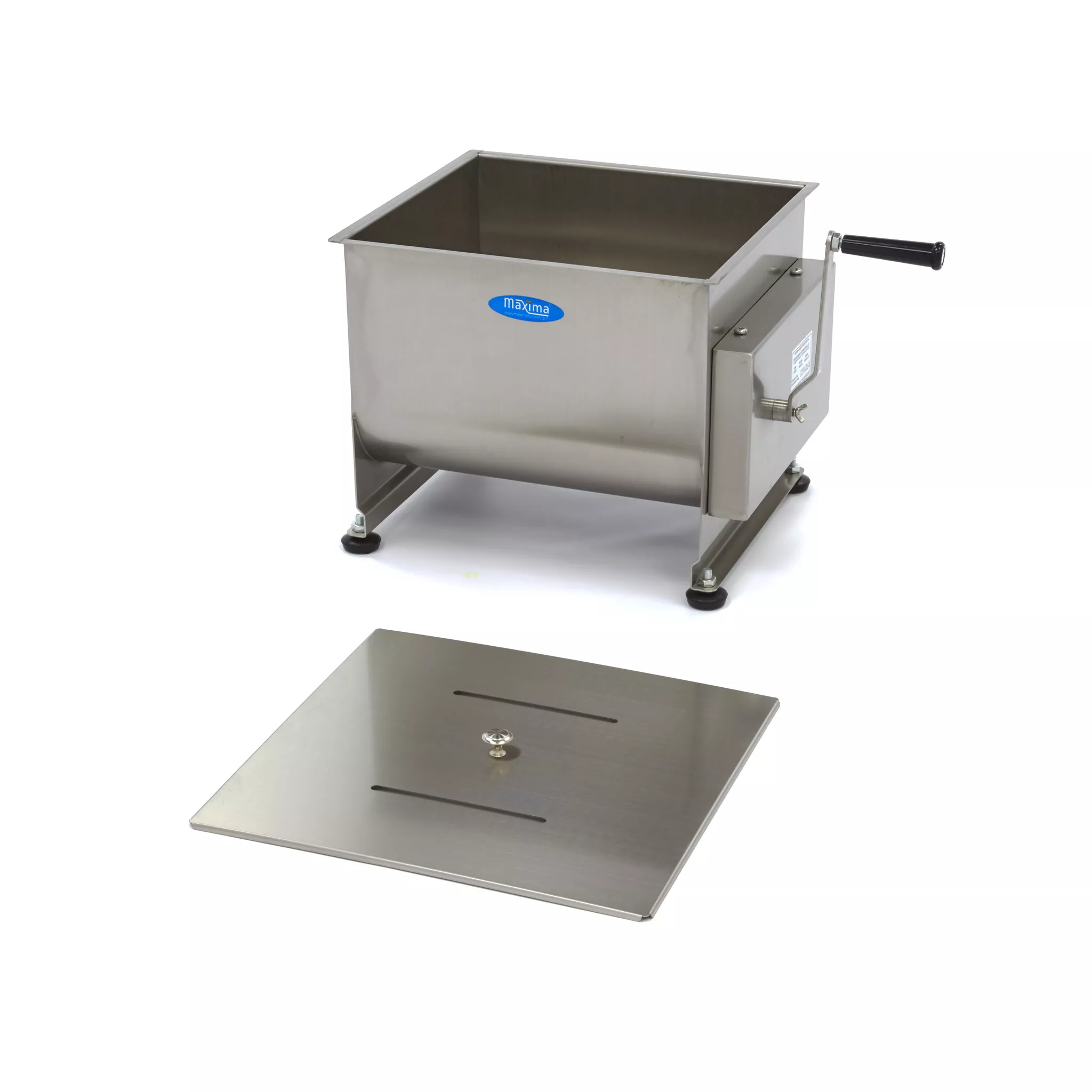 Malaxor carne manual 50 litri, otel inoxidabil 2 axe [4]