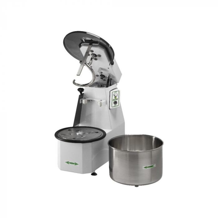 Malaxor cu spirală, bol detașabil și cap rabatabil, 12 kg, 400V, 0,75/0,55 kW, 2 viteze, 12CNS [1]
