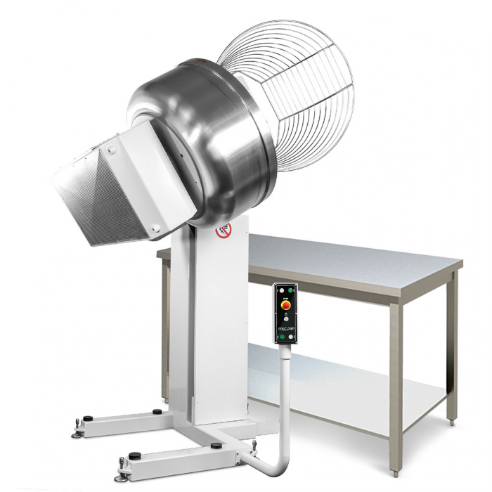 Malaxor paine spiralat 250 kg cu elevator pentru masa, 2 viteze, 3 motoare [2]
