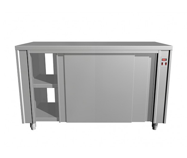 Masa calda pasanta tip dulap cu usi glisante din inox, latimea 600 mm [2]