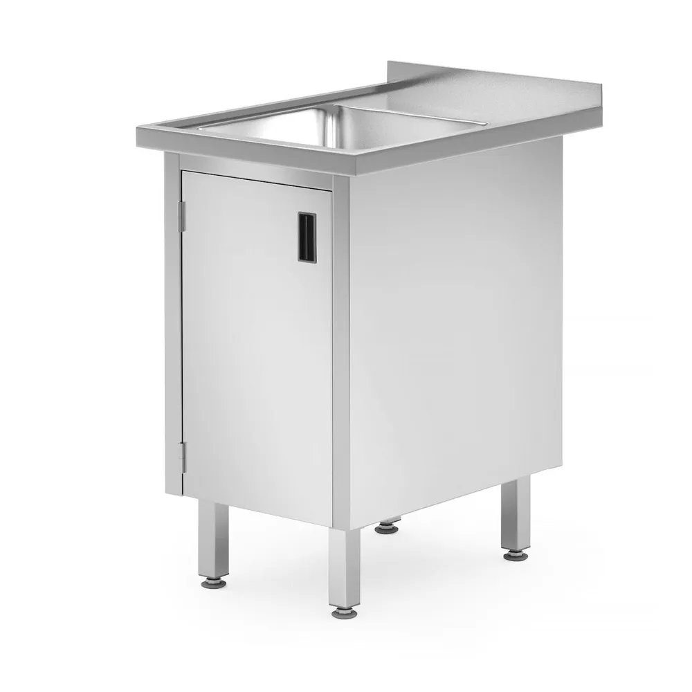 Masa chiuveta sudata, cu dulap si usa rabatanta, 500x700x850mm [1]