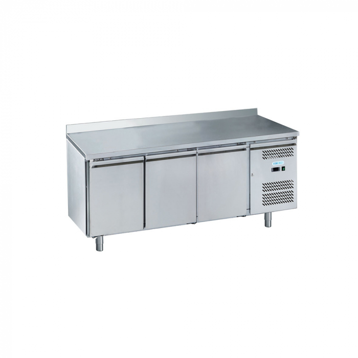 Masa congelare inox cu 3 usi si rebord, 417 litri, GN1/1, -18-22°C FORCOLD [1]