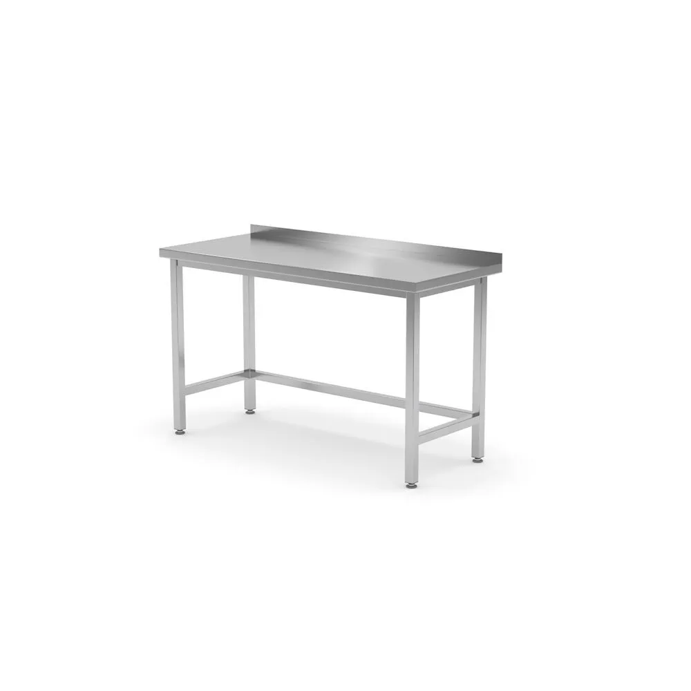Masa de lucru cu rebord Kitchen Line, inox, 1200x700x850mm [1]