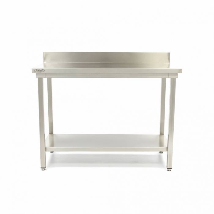 Masa de lucru din inox 1000x600 mm cu polita si rebord demontabila [5]