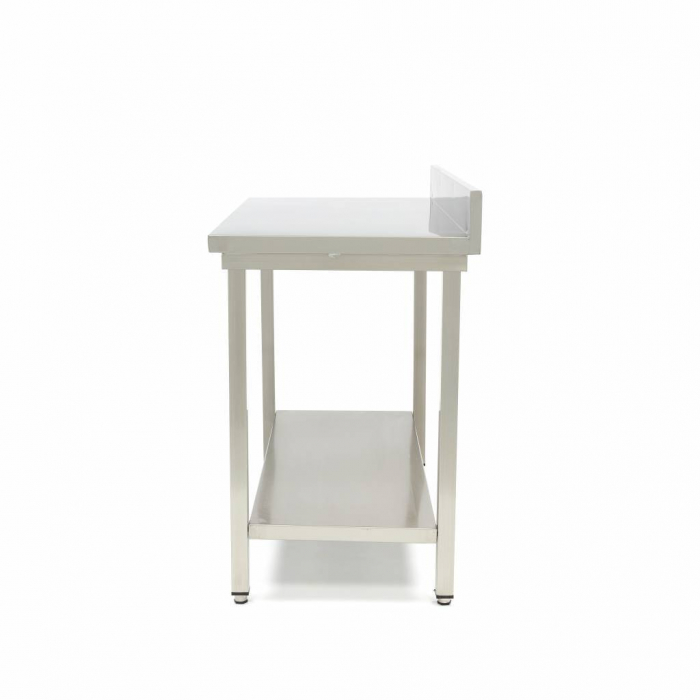 Masa de lucru din inox 1200x700 mm cu polita si rebord demontabila [2]