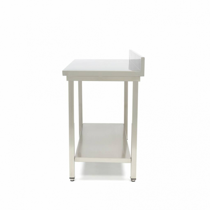 Masa de lucru din inox 1800x600 mm cu polita si rebord demontabila [6]