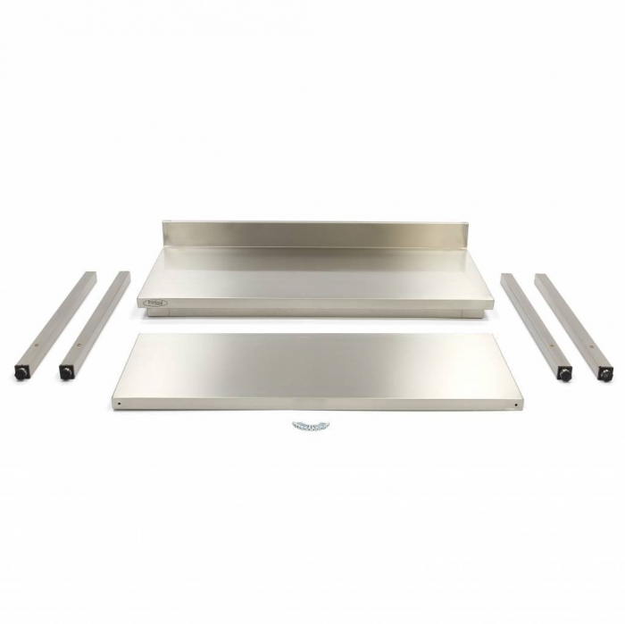 Masa de lucru din inox 2000x600 mm cu polita si rebord demontabila [3]