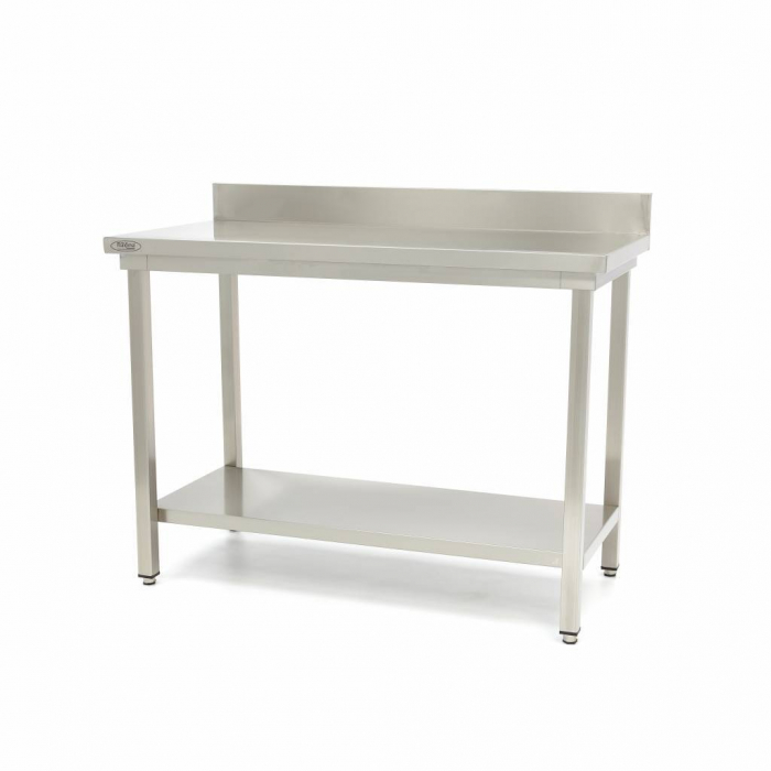 Masa de lucru din inox 2000x600 mm cu polita si rebord demontabila [4]