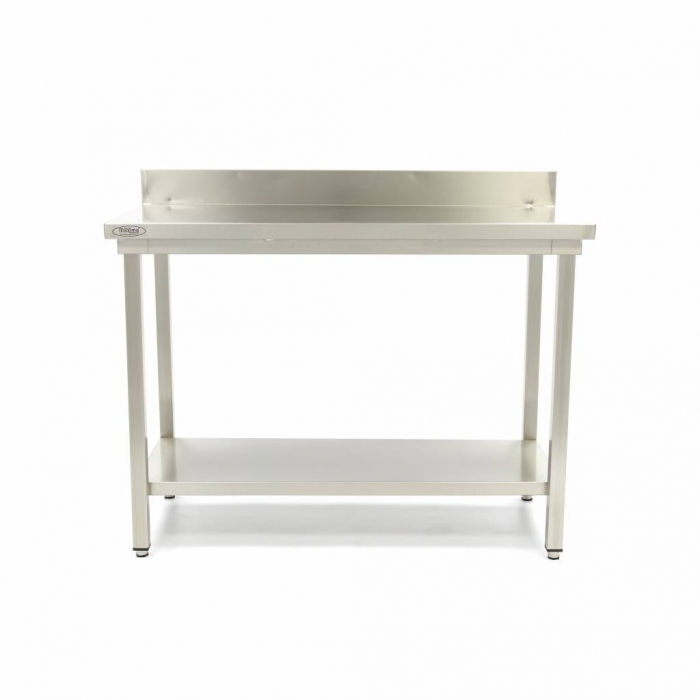 Masa de lucru din inox 800x700 mm cu polita si rebord demontabila [5]
