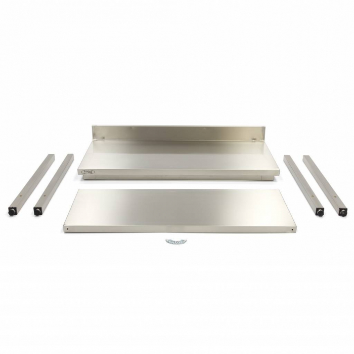 Masa de lucru din inox 800x700 mm cu polita si rebord demontabila [4]