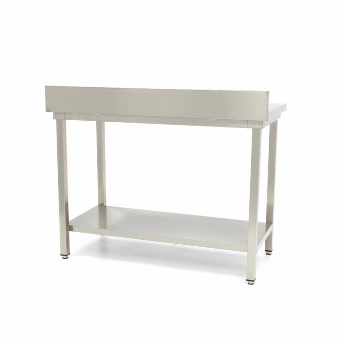 Masa de lucru din inox 800x700 mm cu polita si rebord demontabila [3]