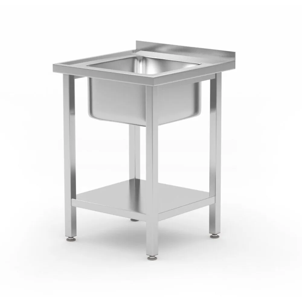 Masa de lucru inox cu chiuveta, 1000x600x850mm [1]