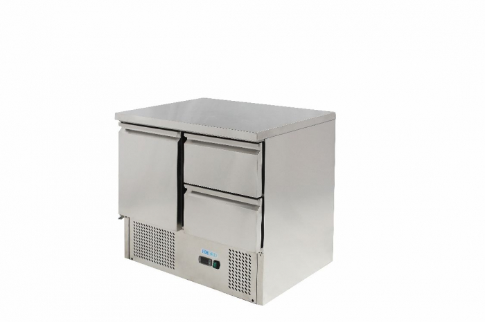 Masa frigorifica inox cu 1 usa si 2 sertare, GN1/1, 230 litri, +2+10°C FORCOLD [2]