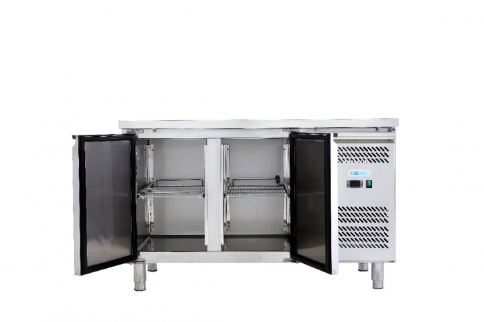 Masa frigorifica inox cu 2 usi si agregat lateral, GN1/1, 282 litri, -2+8°C FORCOLD [2]