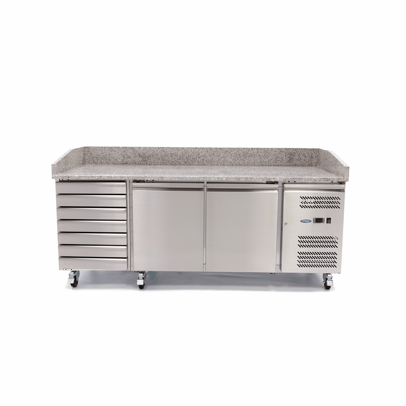 Masa frigorifica pizza 2 usi, cu 7 sertare, 202cm, 350W [4]