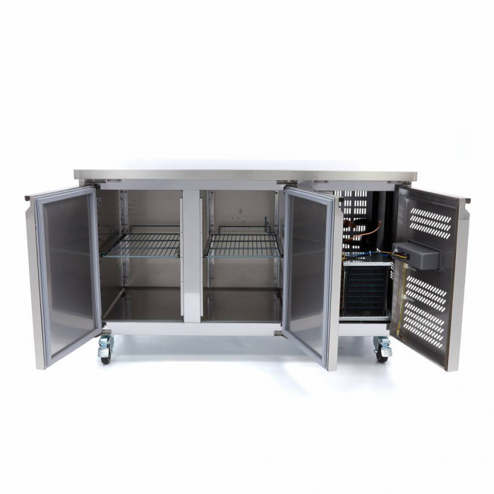 Masa frigorifica cu 2 usi, agregat laterat si roti, 314L, 350W [3]