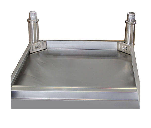Masa inox 600 mm cu polita demontabila - 1000x600x840h mm BA100 [4]