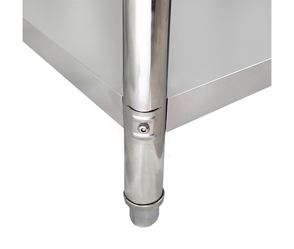 Masa inox 600 mm cu polita demontabila - 1200x600x840h mm BA120 [3]