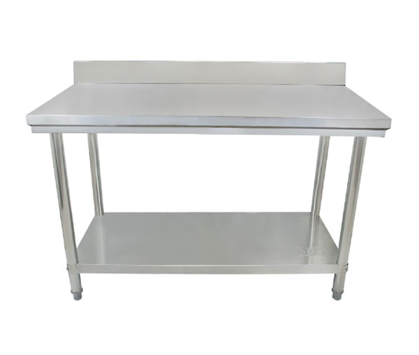 Masa inox 600 mm cu rebord si polita demontabila - 1800x600x845h mm BA180a [2]
