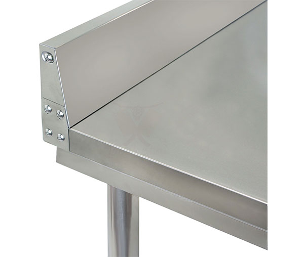 Masa inox 600 mm cu rebord si polita demontabila - 2000x600x845h mm BA200a [3]