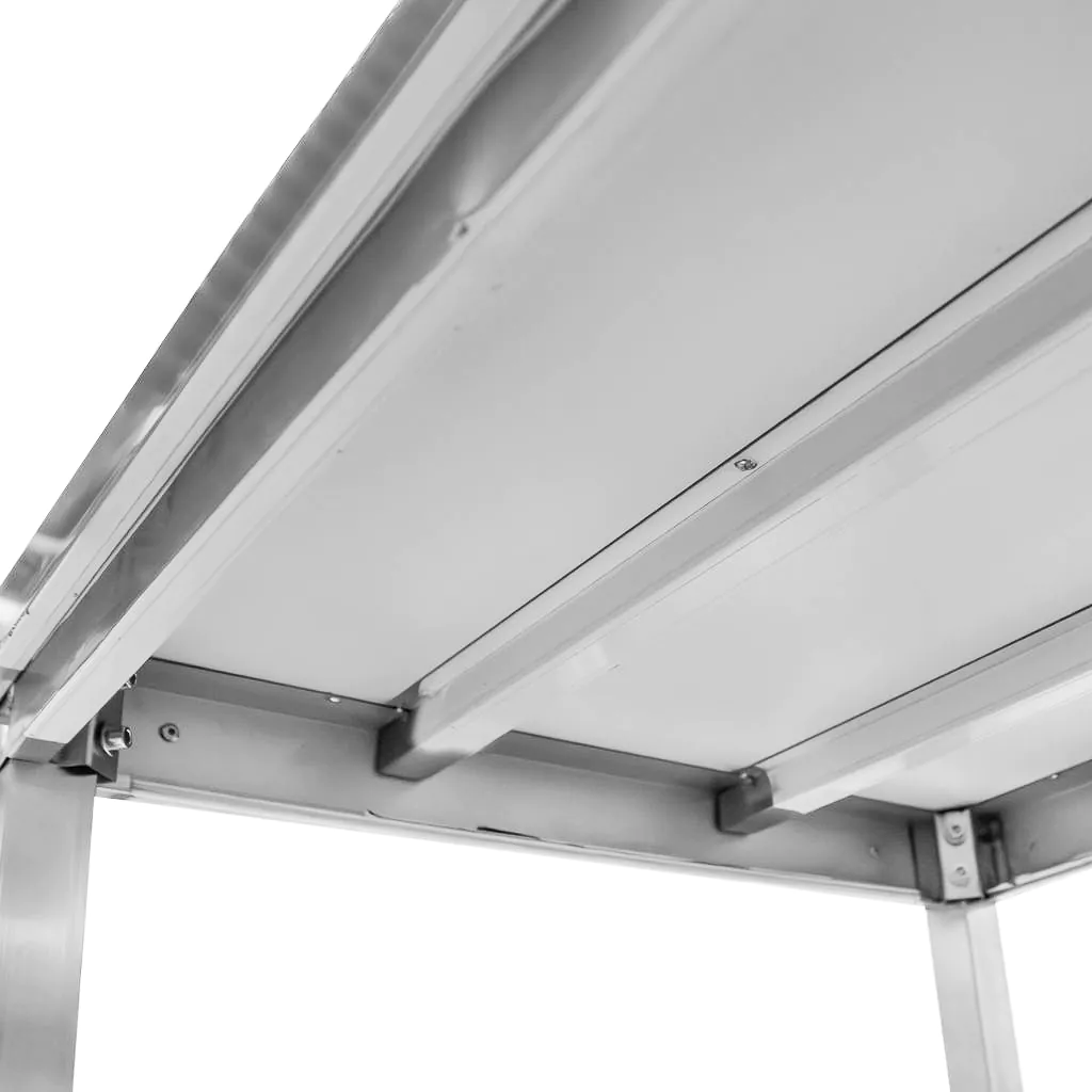 Masa inox centrala cu 2 rafturi 100x60x85cm [4]