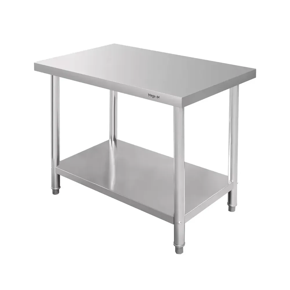 Masa inox centrala cu raft 100x60x85cm [1]