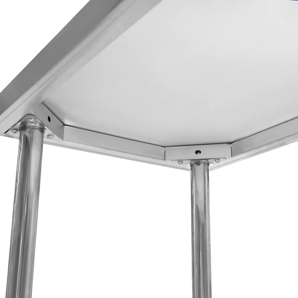 Masa inox centrala cu raft 100x70x85cm [3]