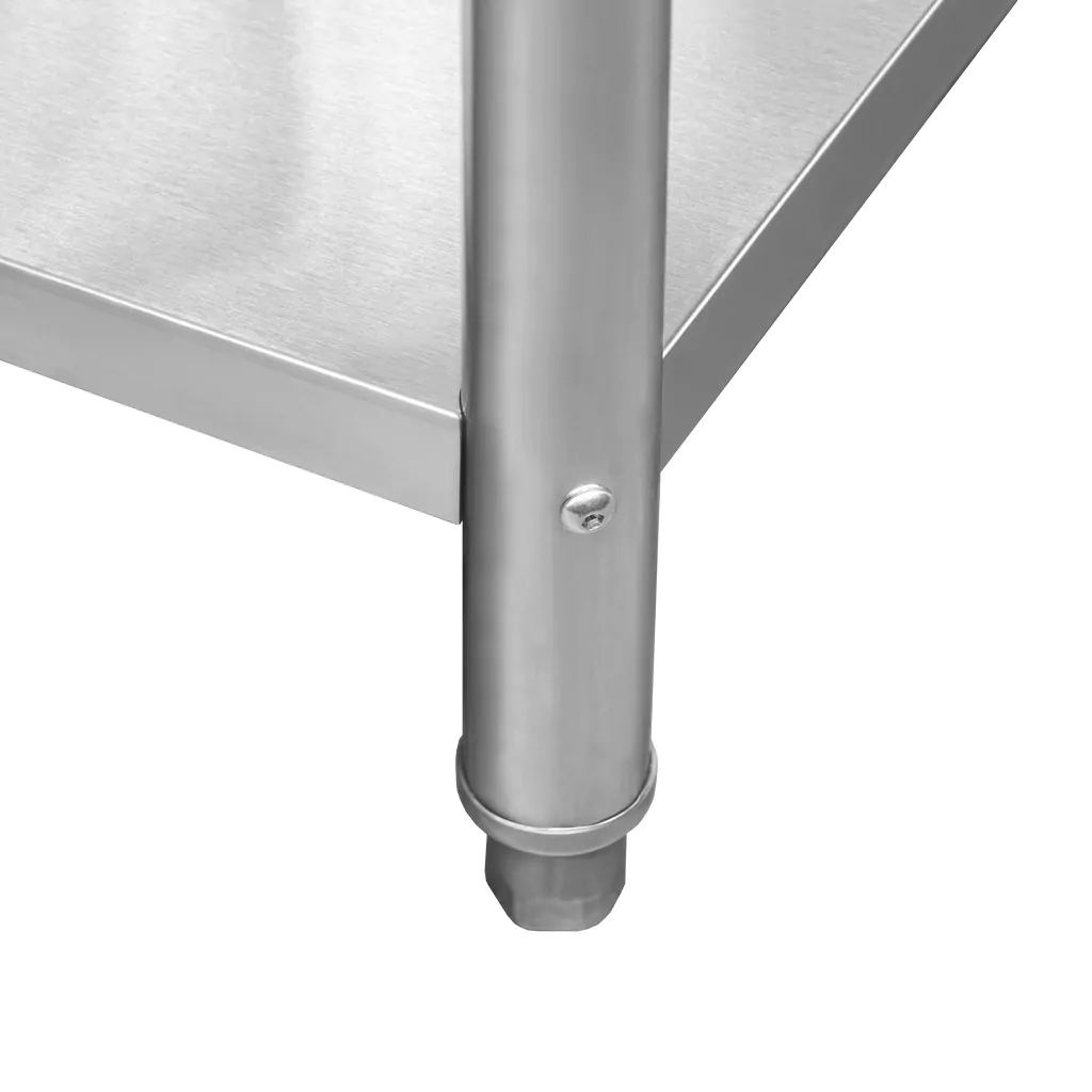 Masa inox centrala cu raft 100x70x85cm [6]