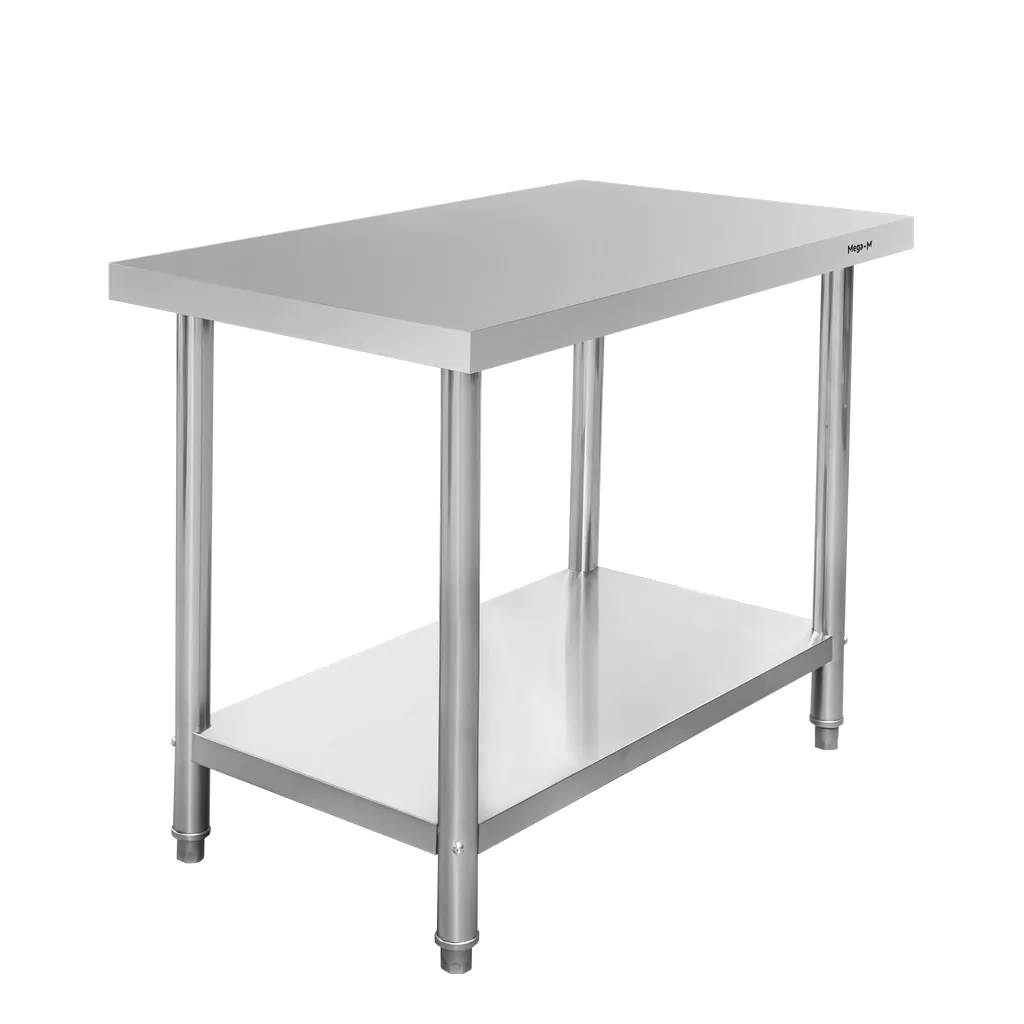 Masa inox centrala cu raft 100x70x85cm [8]