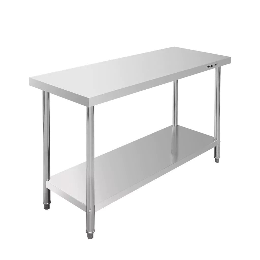 Masa inox centrala cu raft 120x60x85cm [2]