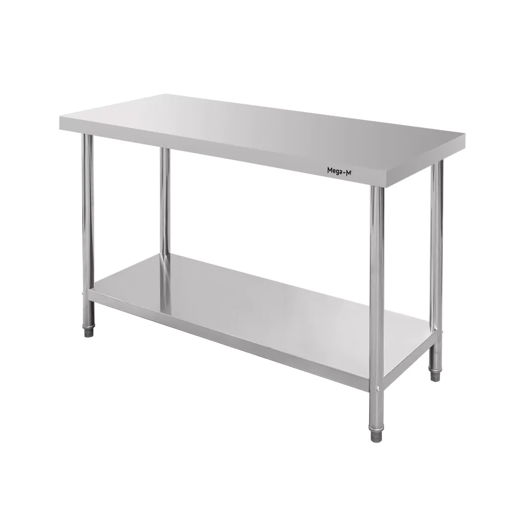 Masa inox centrala cu raft 120x60x85cm [1]