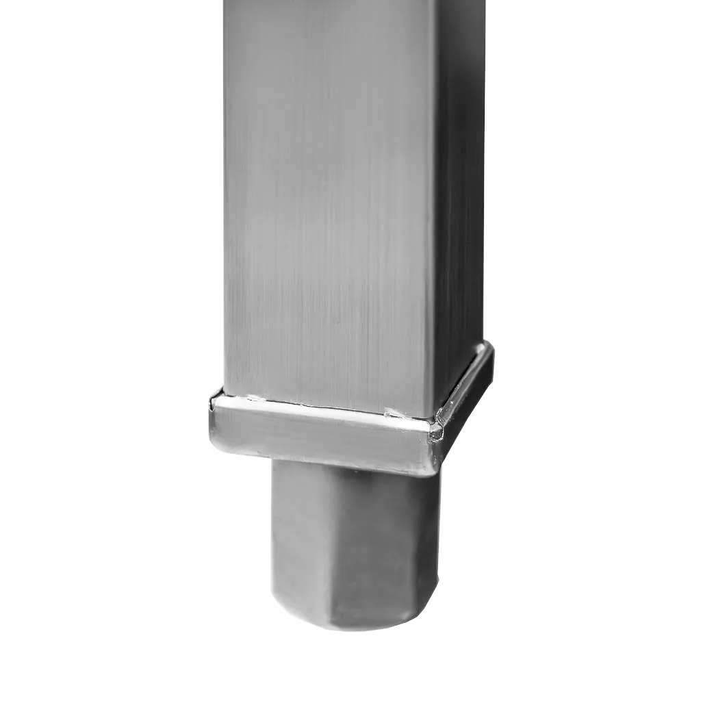 Masa inox centrala cu raft, 6 picioare, 180x60x85cm [8]