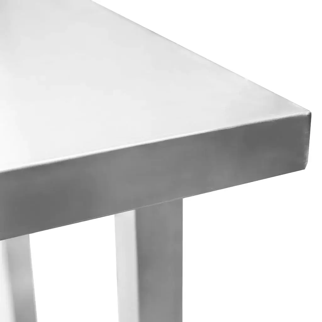 Masa inox centrala cu raft, 6 picioare, 200x80x85cm [2]