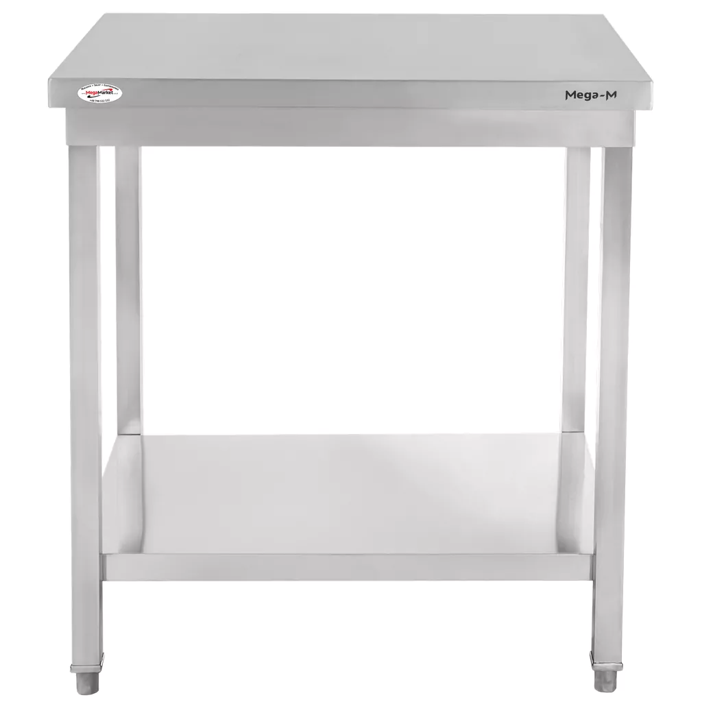 Masa inox centrala cu raft 60x60x85cm [7]