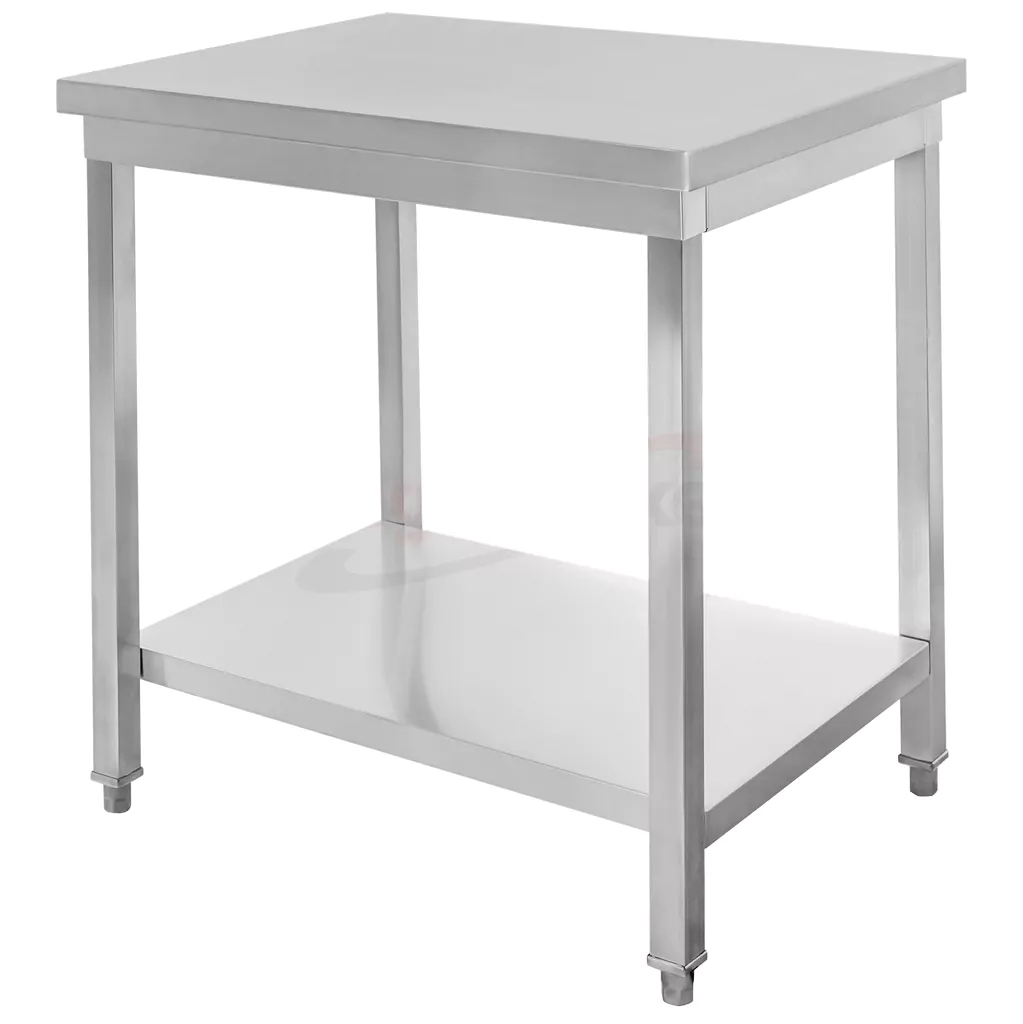 Masa inox centrala cu raft 60x60x85cm [8]