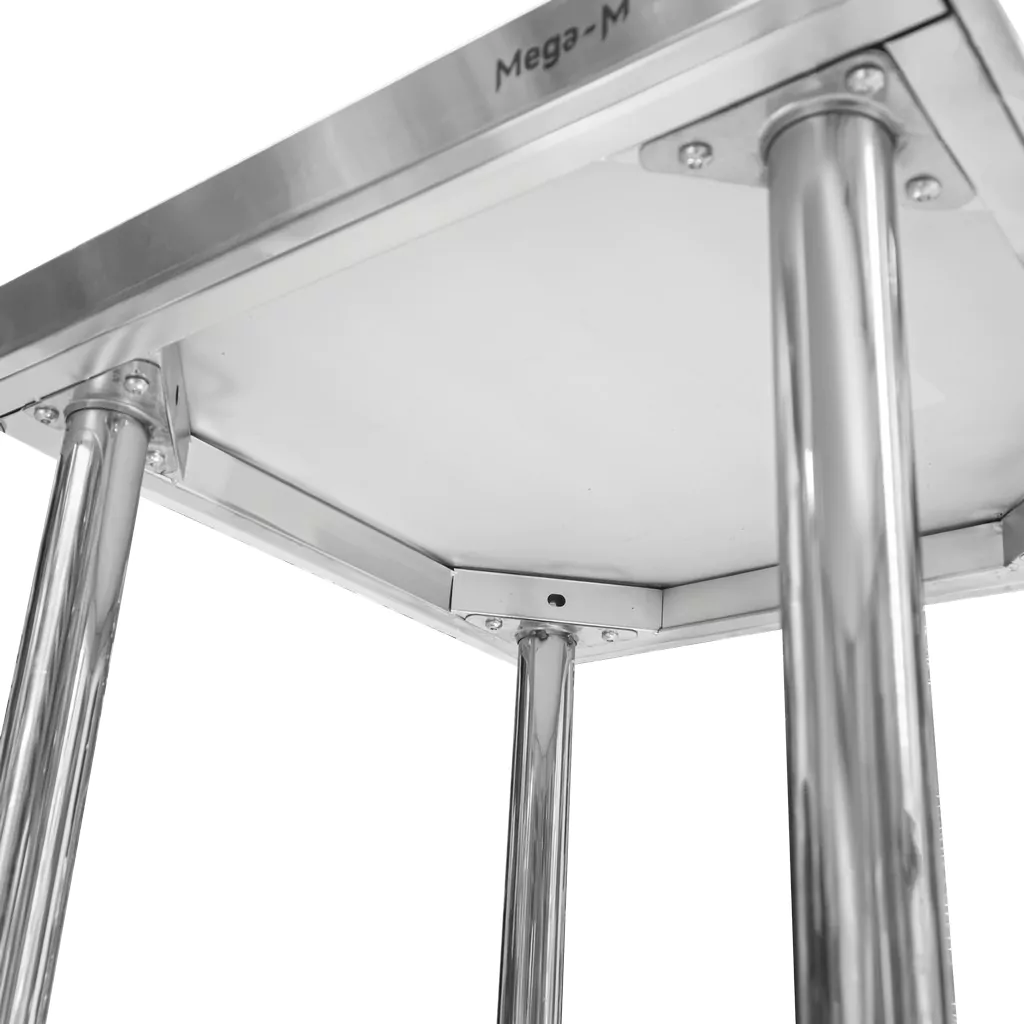 Masa inox centrala cu raft 60x60x85cm, uz horeca [7]