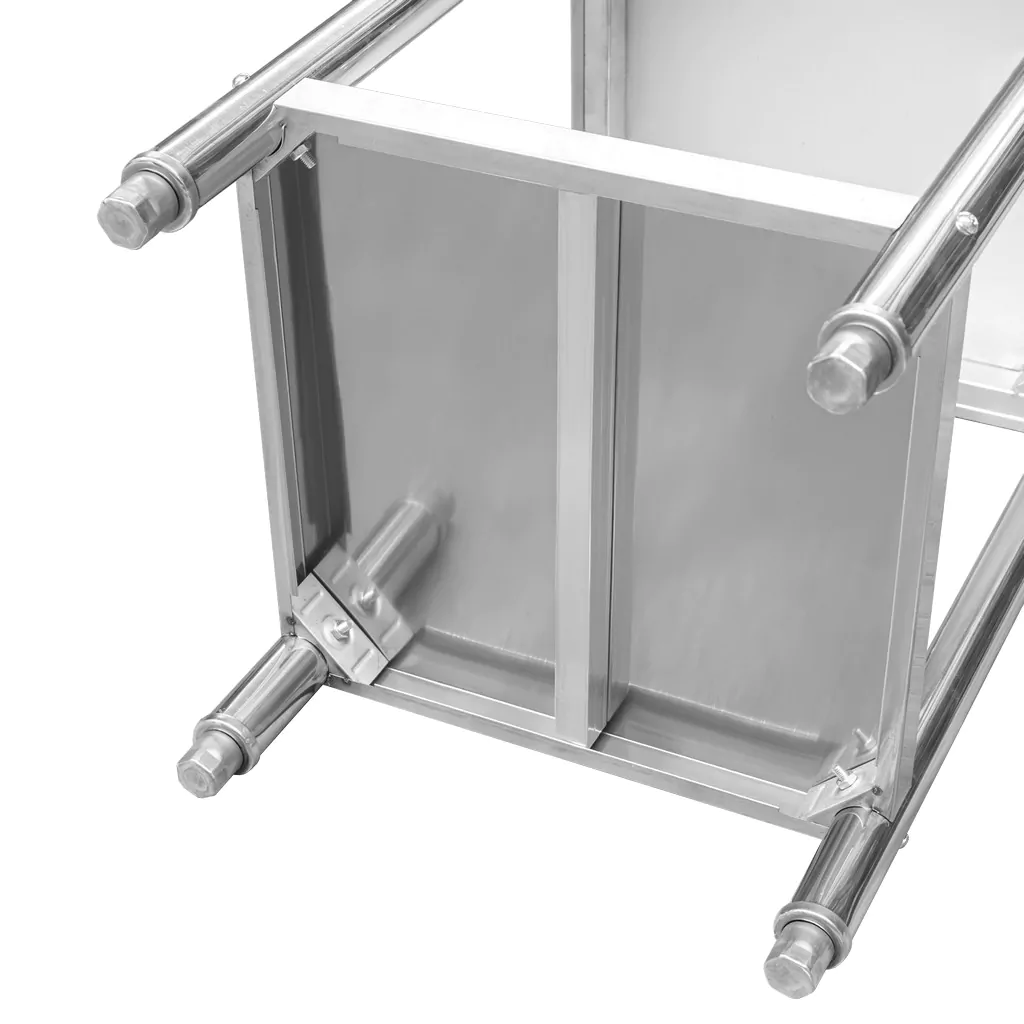 Masa inox centrala cu raft 60x60x85cm, uz horeca [8]