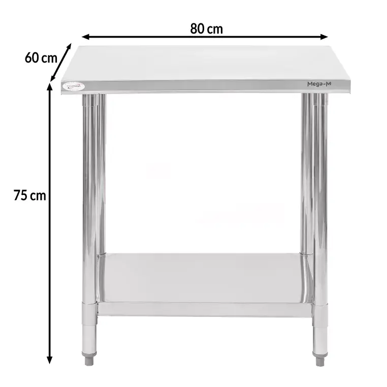 Masa inox centrala cu raft 60x70x85cm [2]
