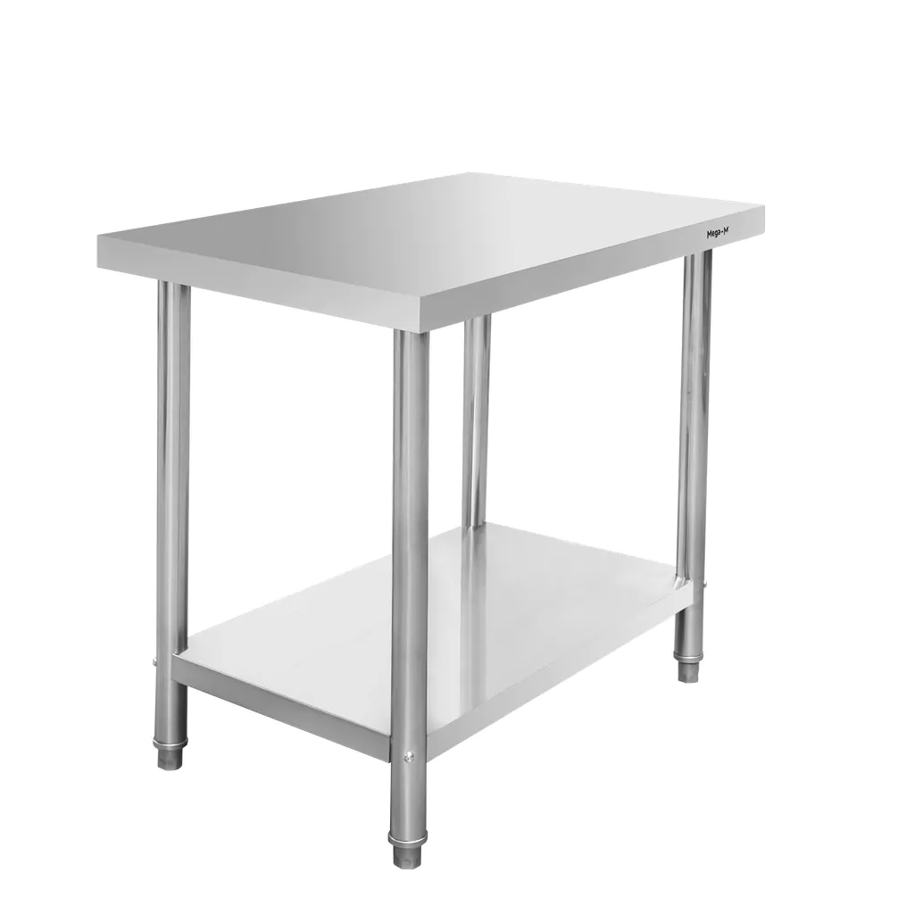 Masa inox centrala cu raft 80x60x85cm [4]