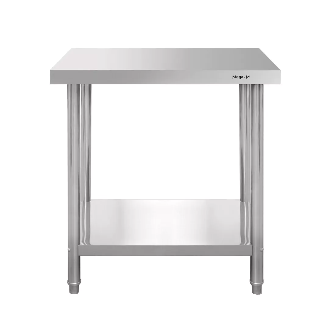 Masa inox centrala cu raft 80x60x85cm [3]