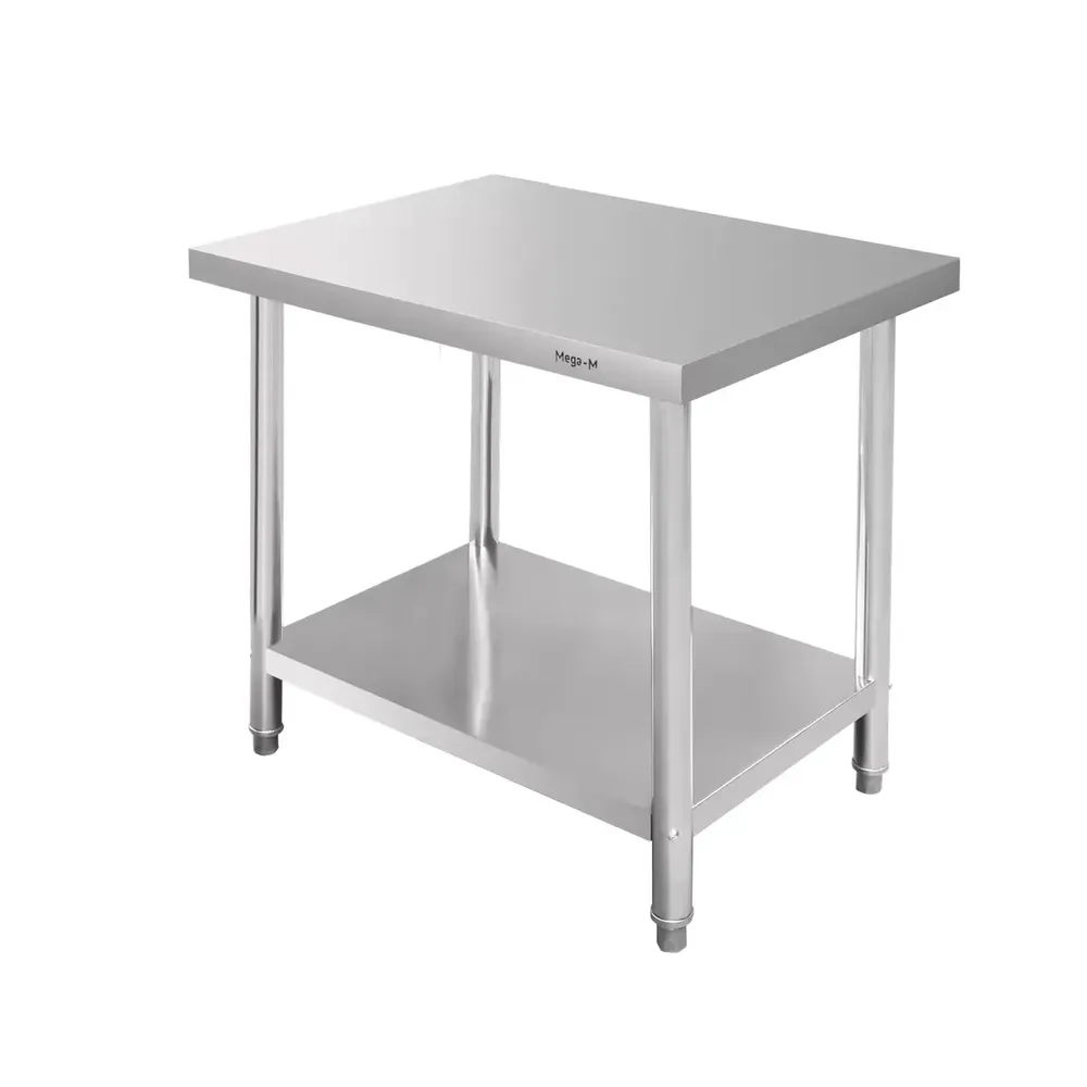 Masa inox centrala cu raft 80x70x85cm [1]