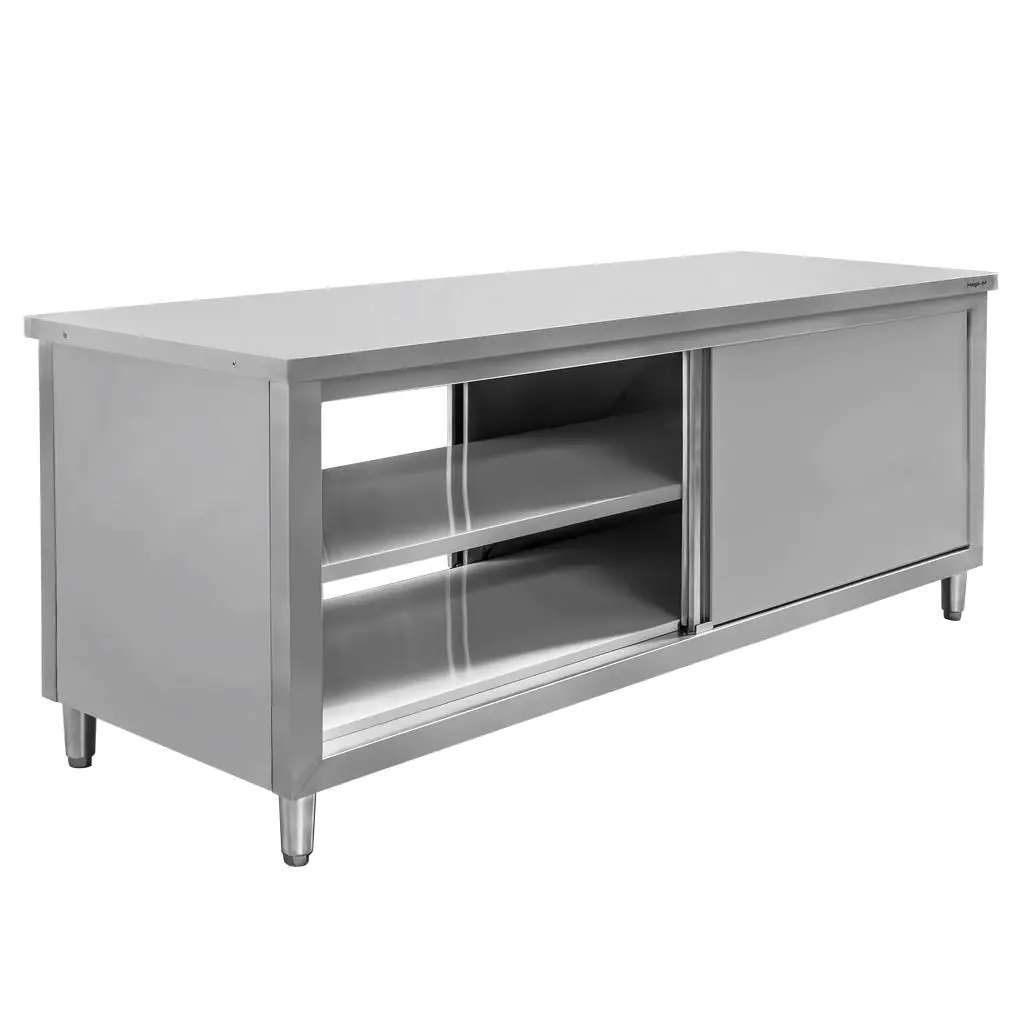 Masa inox centrala cu trecere 200x70x85cm [2]
