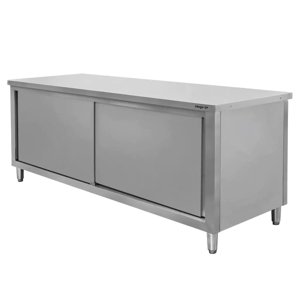 Masa inox centrala cu trecere 200x70x85cm [4]