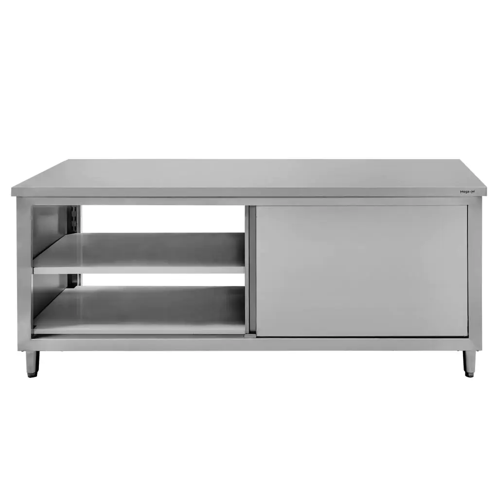 Masa inox centrala cu trecere 200x70x85cm [3]