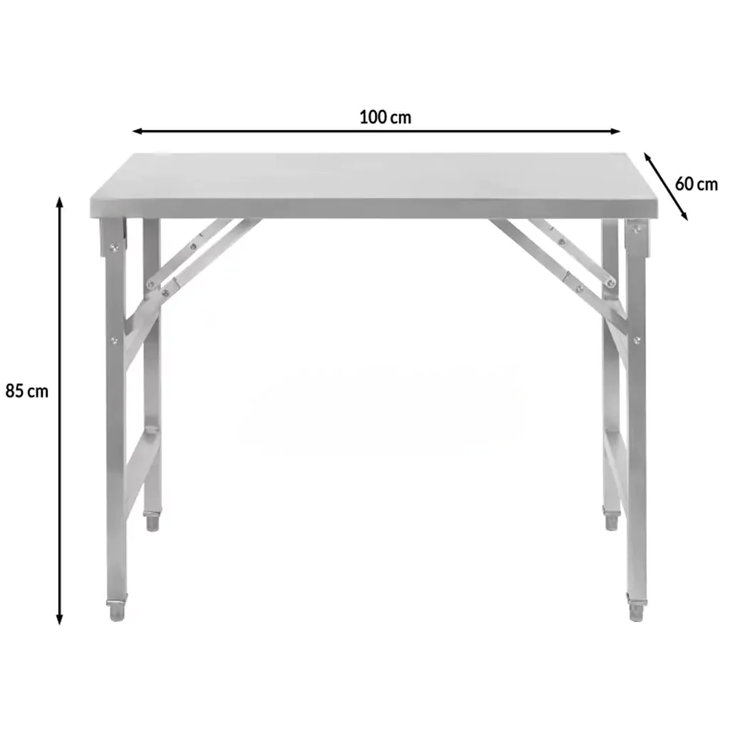 Masa inox centrala pliabila 100x60x85cm [3]