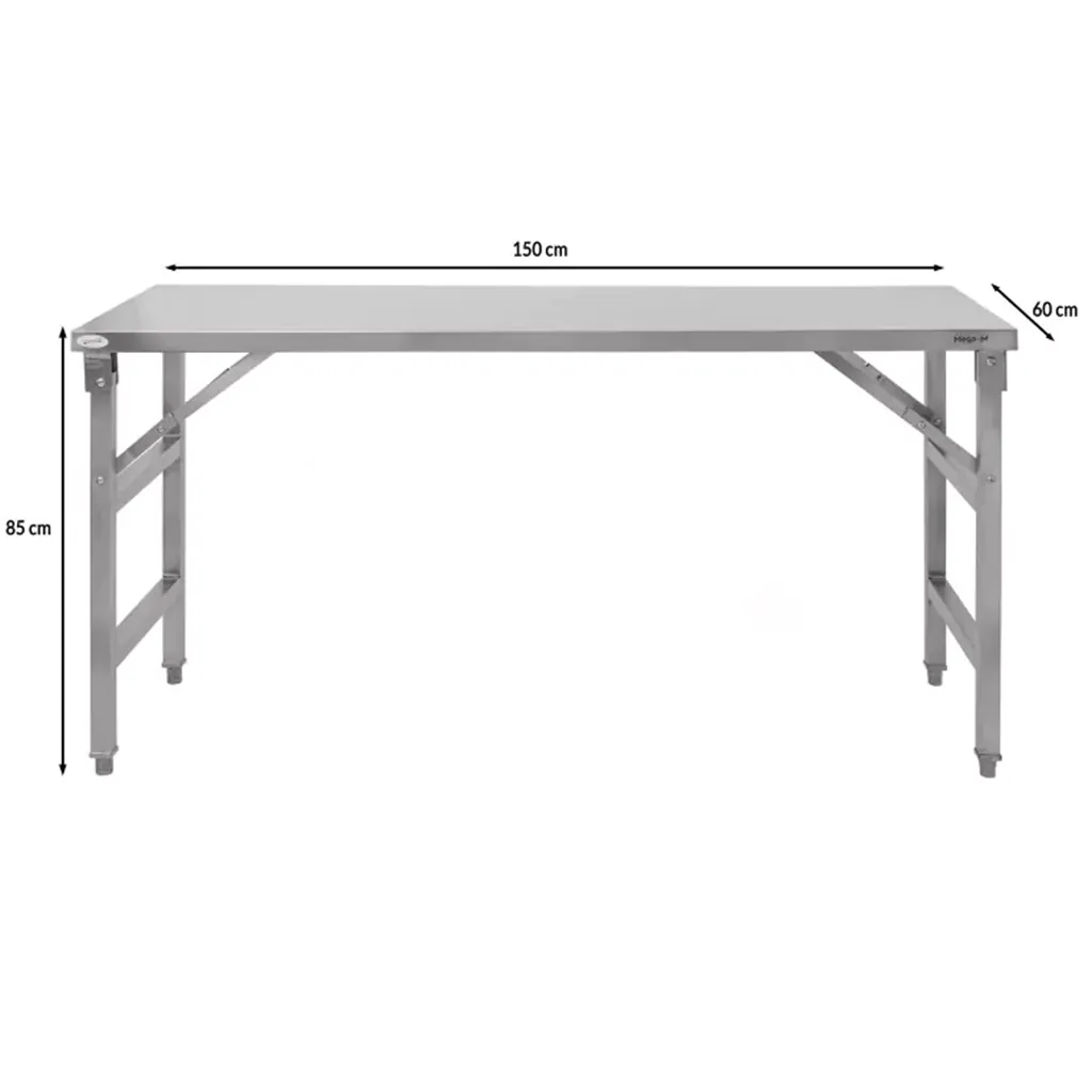 Masa inox centrala pliabila 150x60x85cm [3]