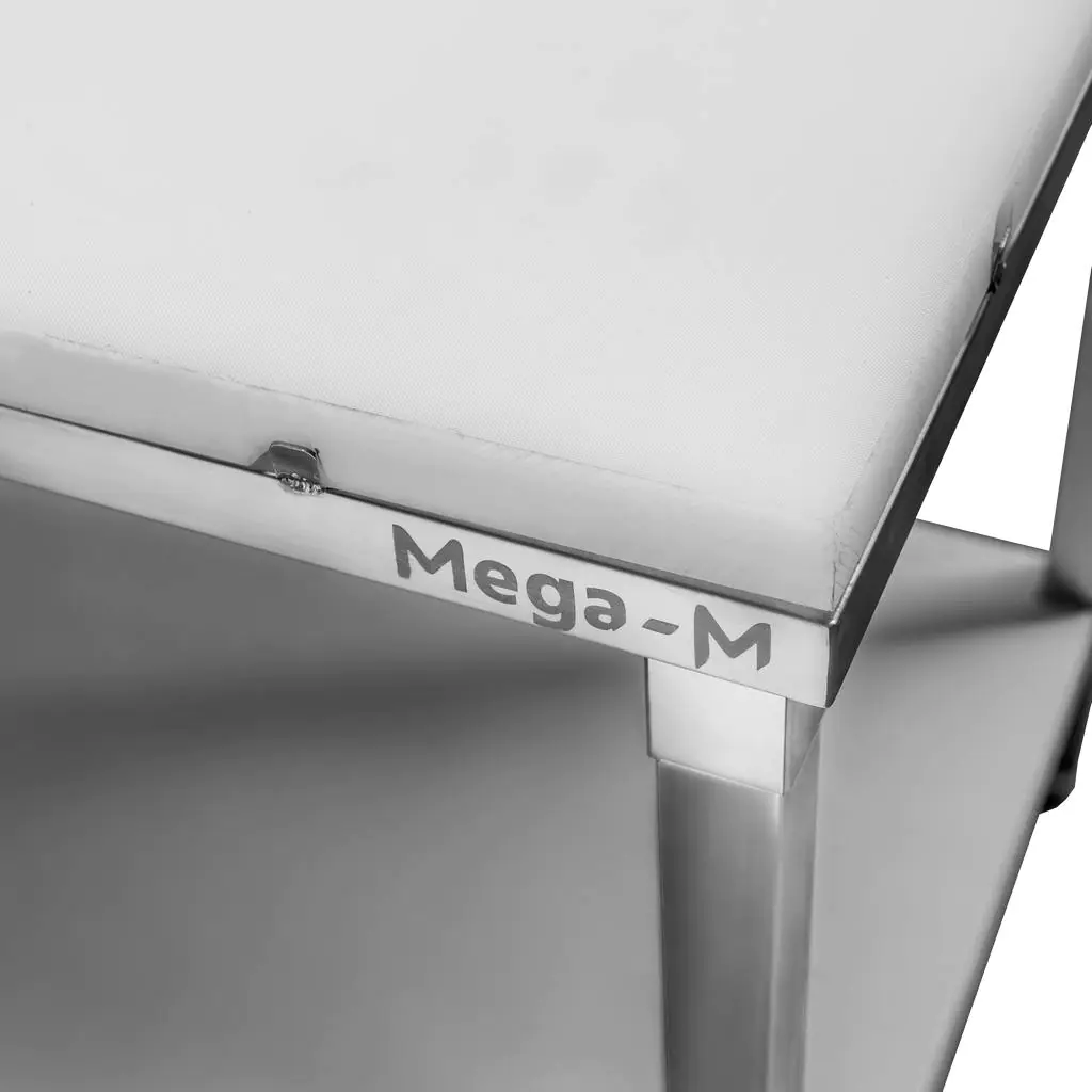 Masa inox cu polietilena si raft 100x70x85cm [3]